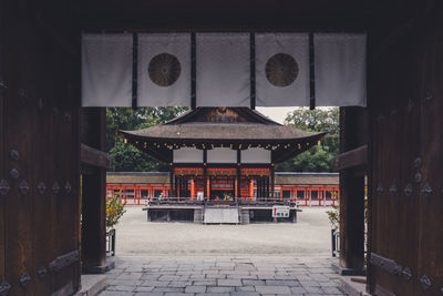 Entrance of historic building