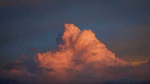 Low angle view of orange sky