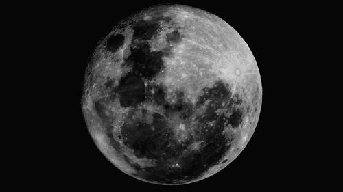 Close-up of moon against black background