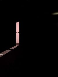 Illuminated lamp in darkroom