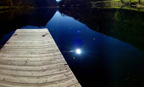 Reflection of trees in water