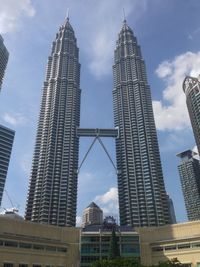 Low angle view of skyscrapers