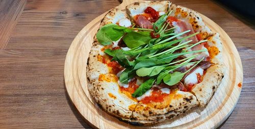 Close-up of food in plate on table