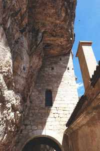 Low angle view of temple against sky