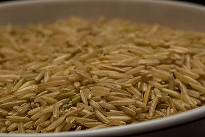 Close-up of rice on table