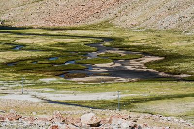 Stream flowing through rocks