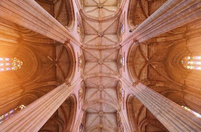 Low angle view of illuminated ceiling