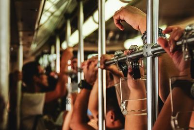 People in crowded train