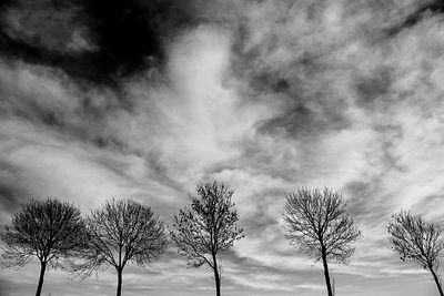 Low angle view of cloudy sky