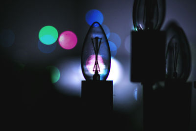 Defocused image of illuminated lights