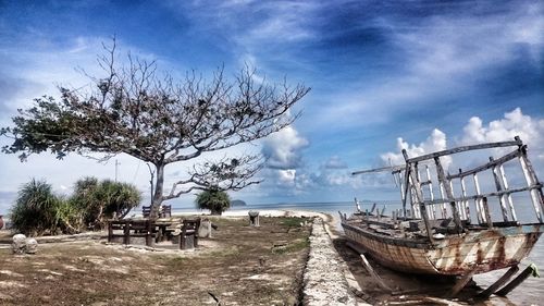 Panoramic view of sea against sky