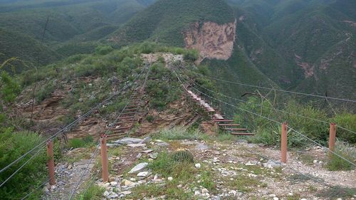 High angle view of mountain landscape
