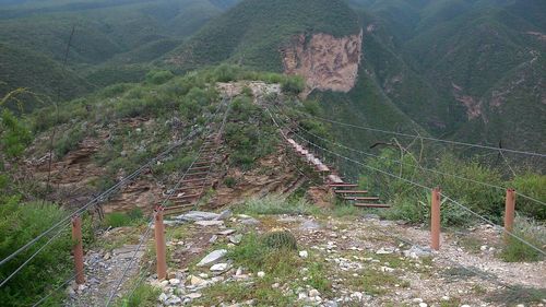 High angle view of mountain landscape