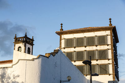 Low angle view of building against sky