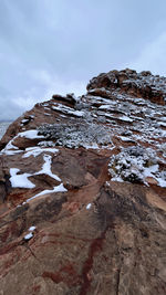 Scenic view of snowcapped mountain against sky