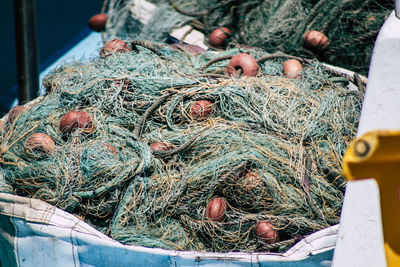 Close-up of fishing net