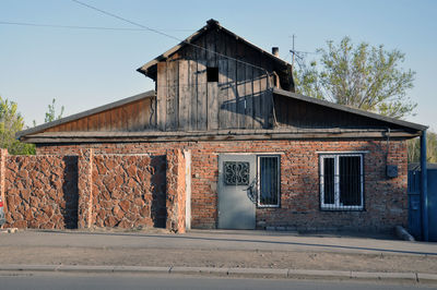 Exterior of old building against sky