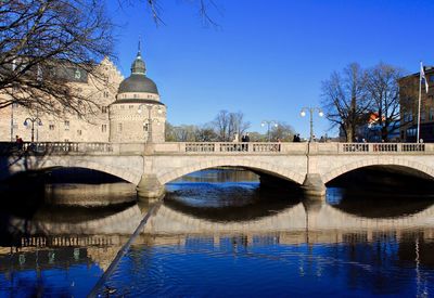 Bridge over river in city