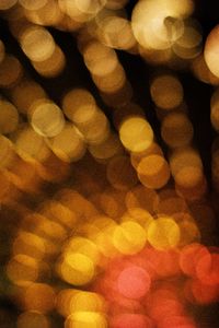 Defocused image of illuminated lights