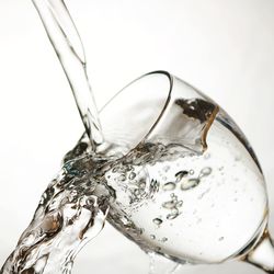 Close-up of water against white background