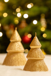 Close-up of christmas decorations