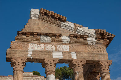 Low angle view of historical building against sky