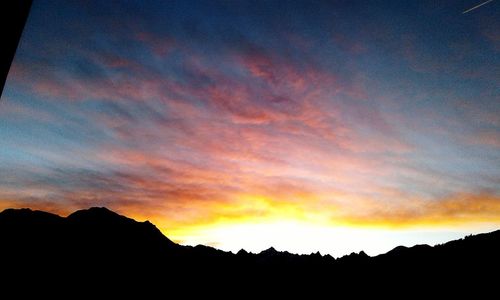 Scenic view of dramatic sky during sunset