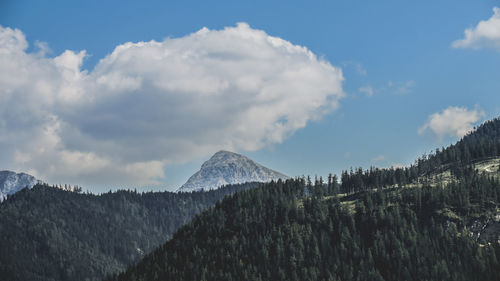 Panoramic view of mountains against sky