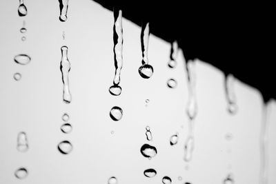 Water flowing from roof during monsoon