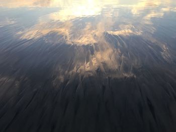 Aerial view of sky during sunset