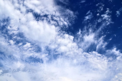 Low angle view of clouds in sky