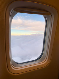 View of airplane window