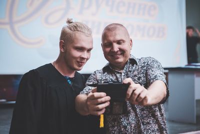 Young man using smart phone