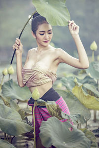 Young woman in traditional clothing