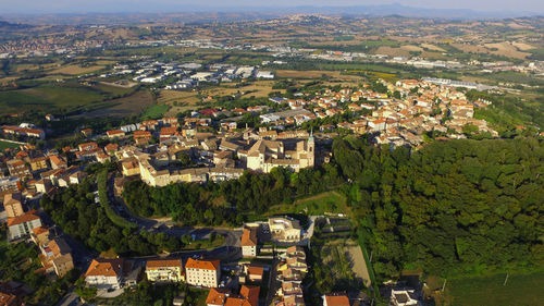 High angle view of townscape