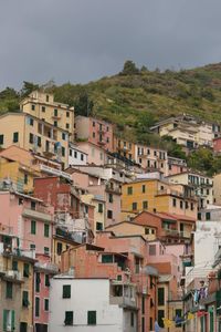 High angle view of townscape against sky