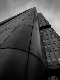 Low angle view of modern building against sky