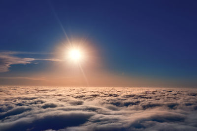 Scenic view of cloudscape against sky during sunset