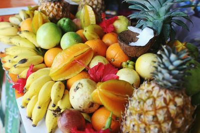 Close-up of fruits in market