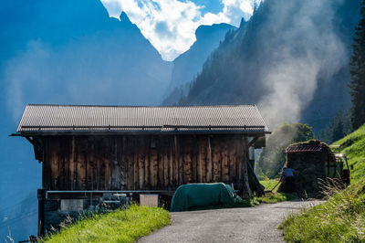 Hay in the barn in gimmelwald, switzerland