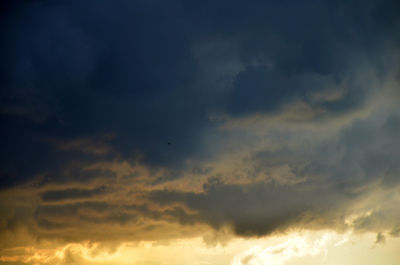 Low angle view of cloudy sky