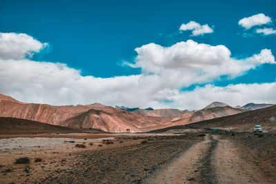 Scenic view of desert against sky