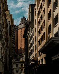 Low angle view of buildings in city