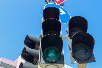 Green and red traffic lights for pedestrian and bicycles found in kiel germany