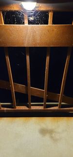 Close-up of metal railing of building