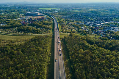 Panorama of wroclaw city, aerial view