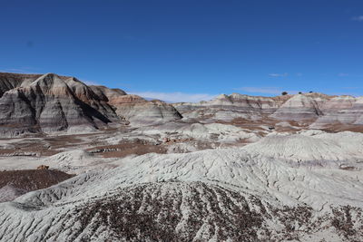 Scenic view of mountains against clear sky