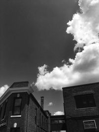 Low angle view of buildings against sky