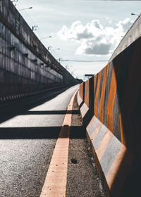 Road in city against sky