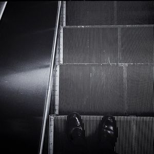 Low angle view of escalator